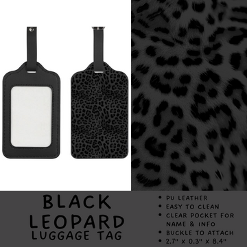 Batch #264 - Travel Collection - Closes 12/31 - ETA - Black Leopard Luggage Tag