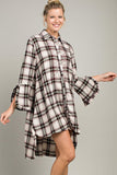Embroidered Tartan Dream Shirt Dress