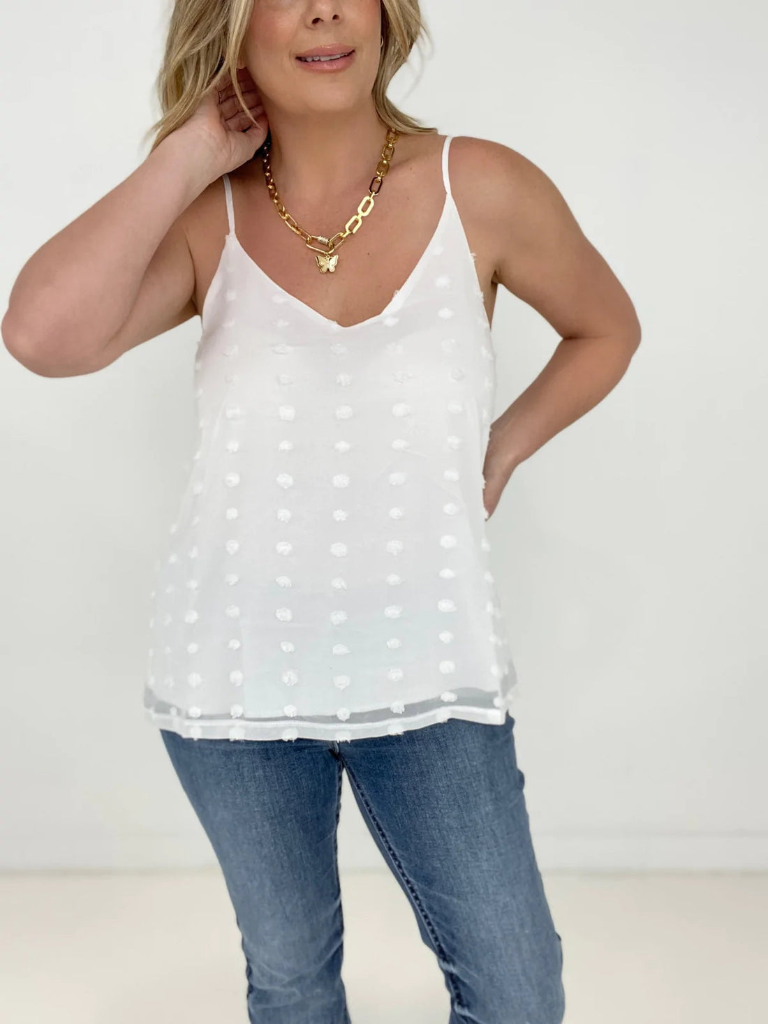 Textured Dot Lined Cami