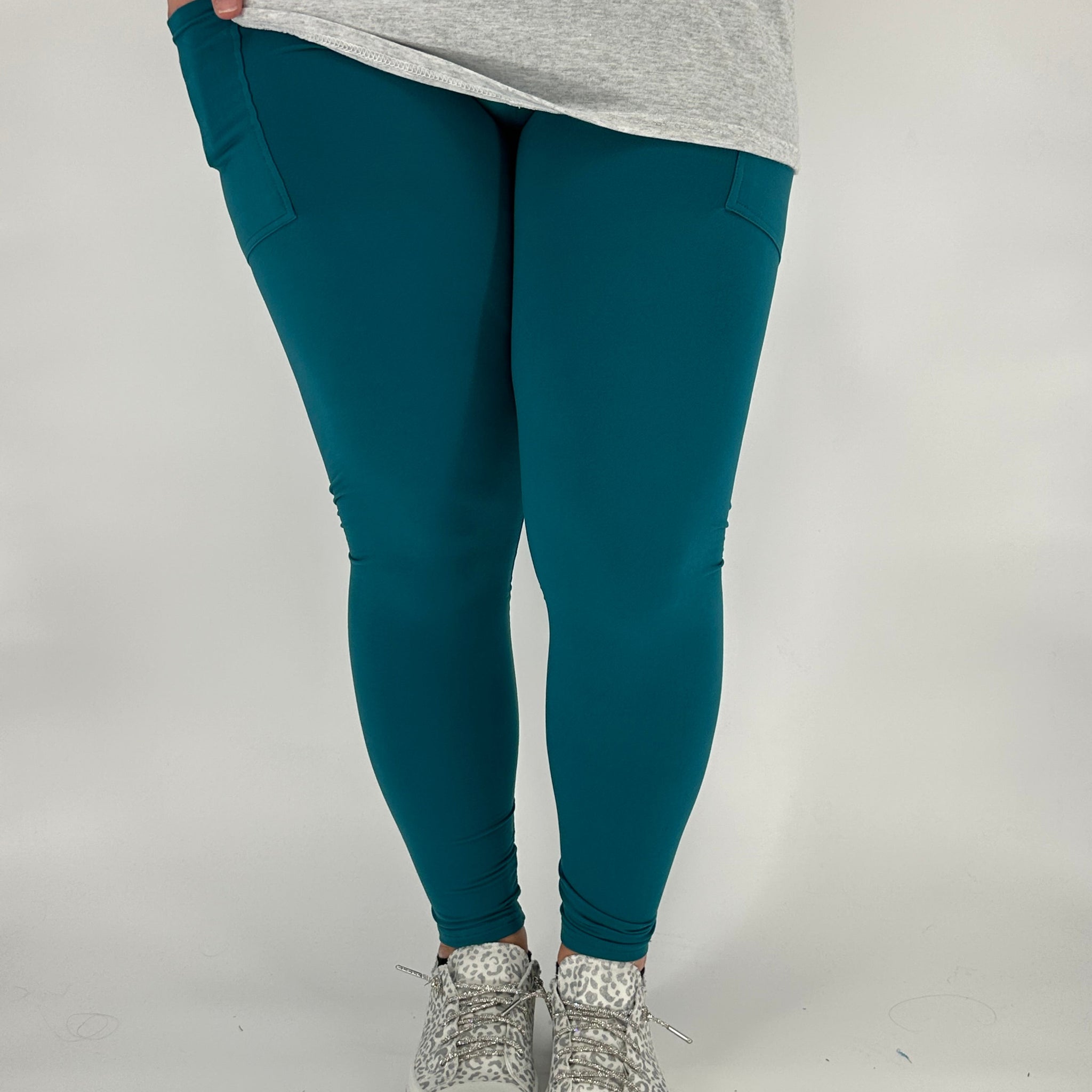 Teal Leggings w/ Pockets