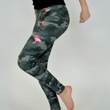Camo Flamingo Print Leggings