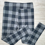 Black & Gray Plaid Soft Leggings