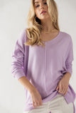 V-neck Hi-low Lusciously Soft Sweater