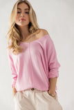 V-neck Hi-low Lusciously Soft Sweater