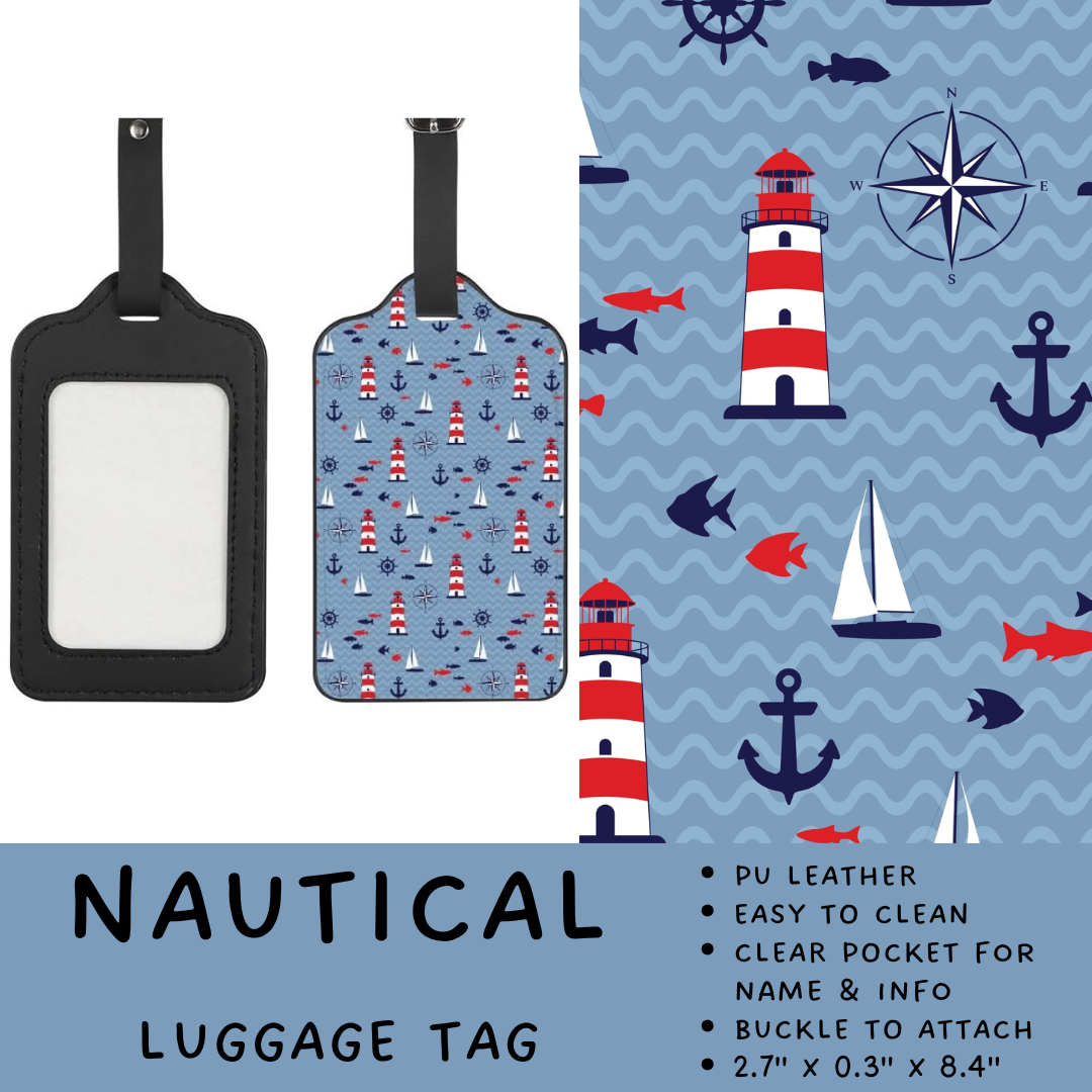 Batch #264 - Travel Collection - Closes 12/31 - ETA - Nautical Luggage Tag