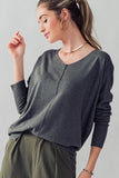 V-neck Hi-low Lusciously Soft Sweater