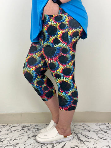 Pride Sunflower Capri w/ Pockets