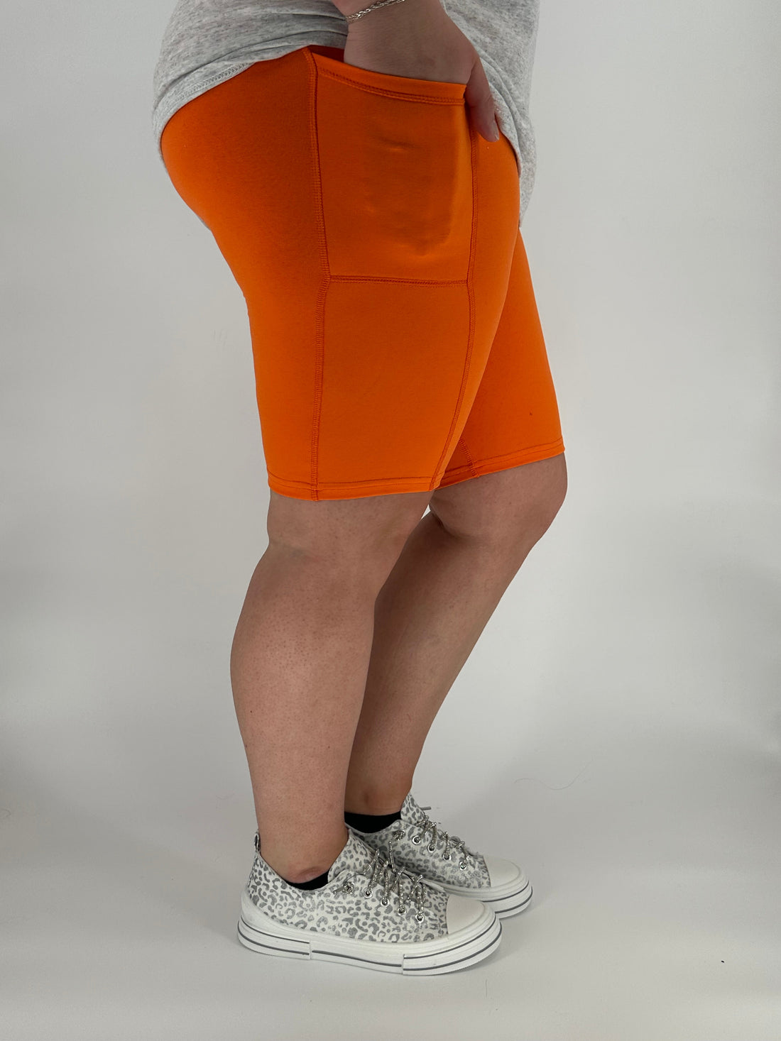 Orange Bermuda Shorts w/ Pockets