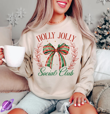 HOLLY JOLLY SOCIAL CLUB 1 CREWNECK SWEATSHIRT