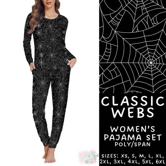 Ready to Ship - Classic Webs Women's Pajama Set - Sizes M-2XL