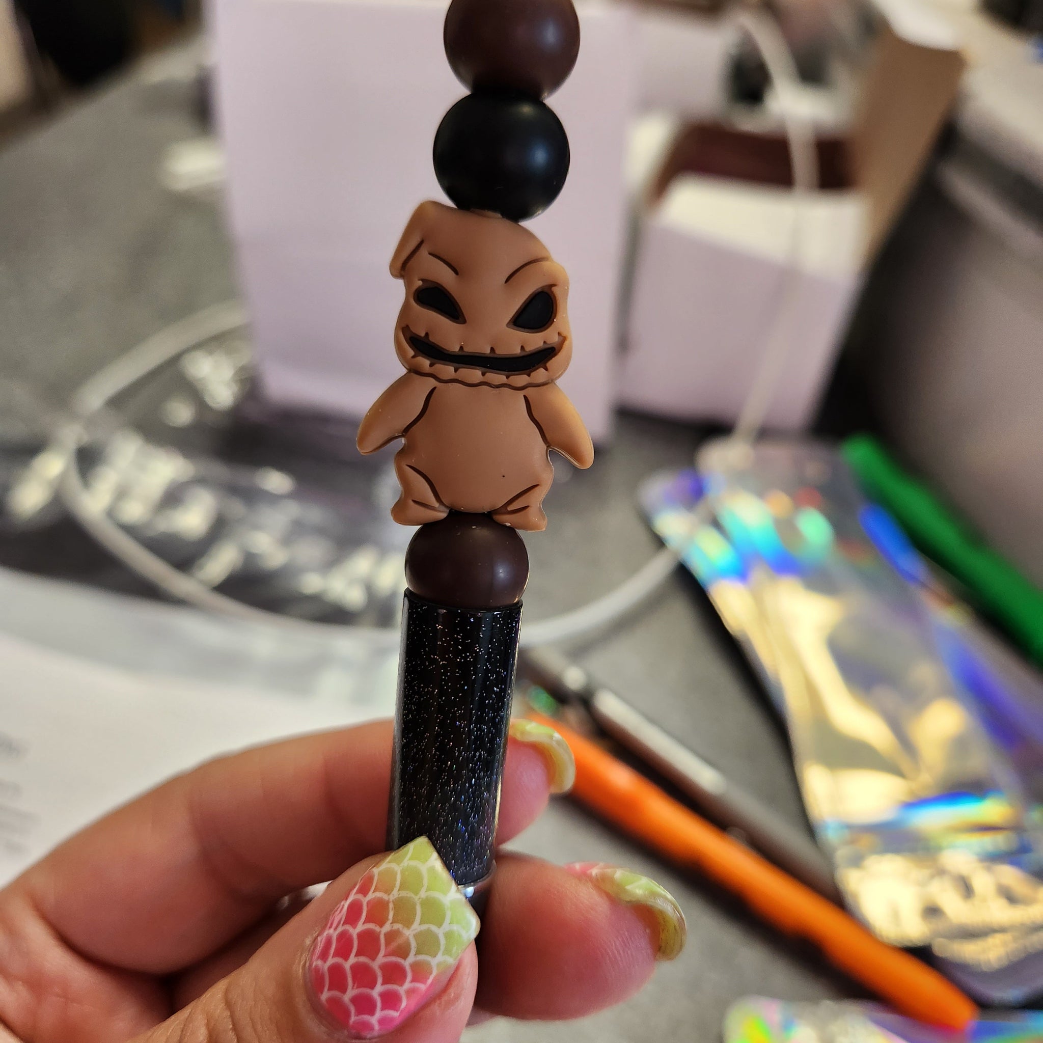 OB Silicone Beaded Pen or Keychain