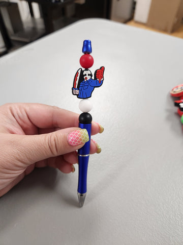 Masked Man Beaded Pen or Keychain