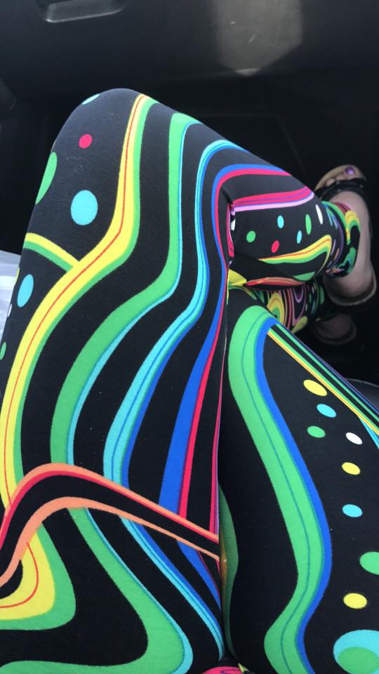 Festival Groovy Rainbow Lava Print Leggings