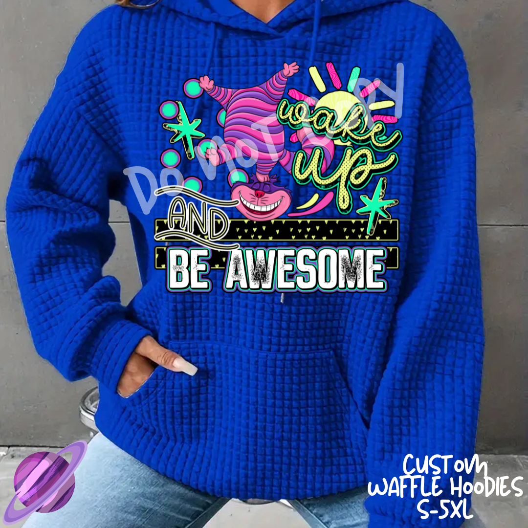 WAKE UP AWESOME - CUSTOM WAFFLE HOODIES PREORDER CLOSING 11/19