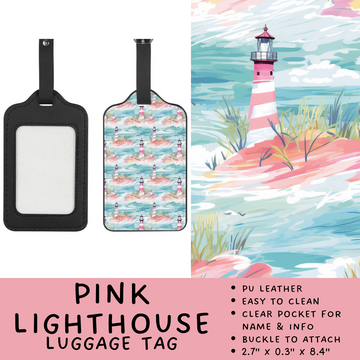 Batch #264 - Travel Collection - Closes 12/31 - ETA - Pink Lighthouse Luggage Tag