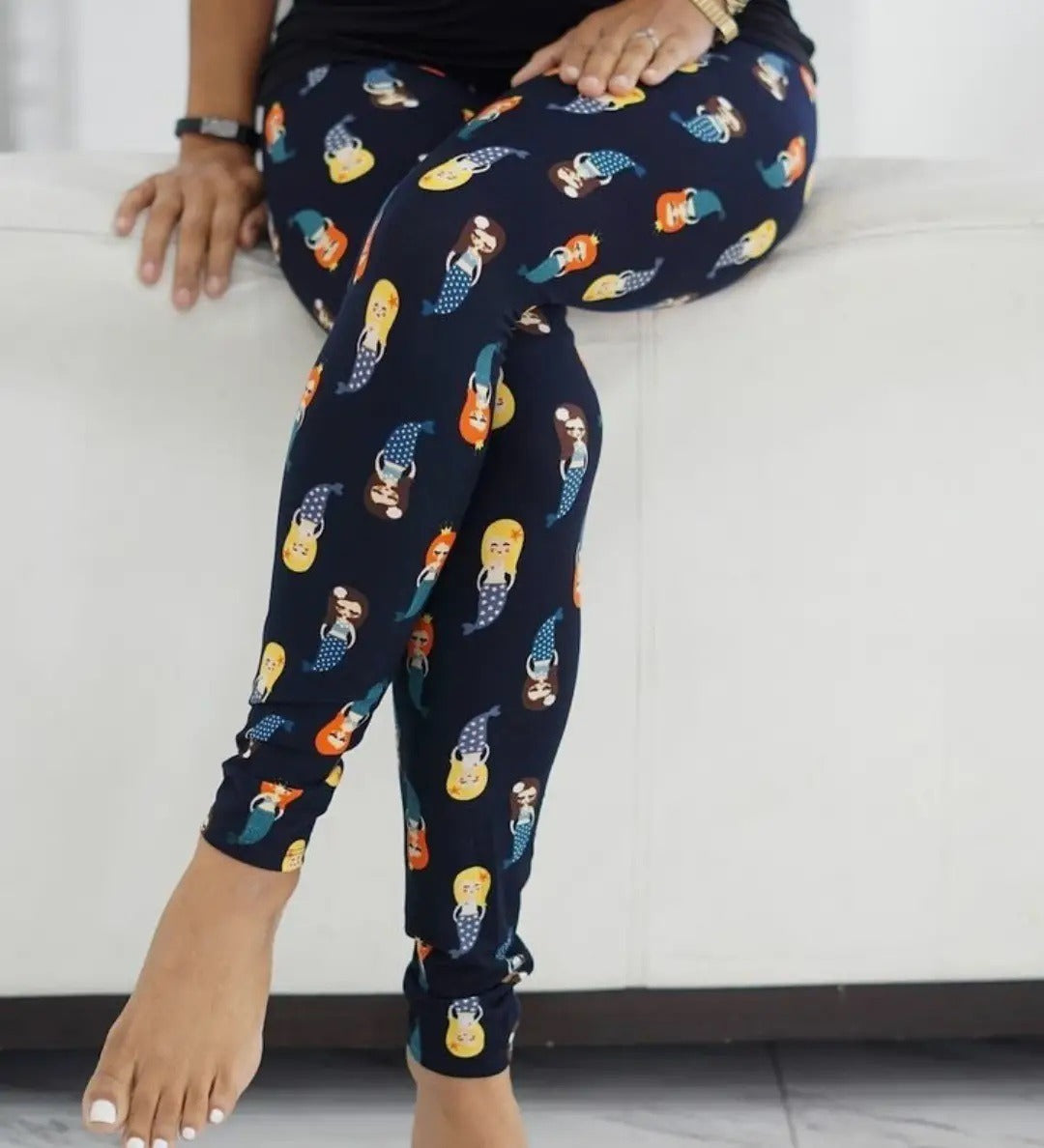 Mermaid Print Soft Leggings