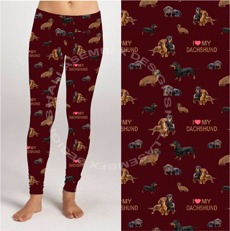 I Love My Dachshund Soft Leggings