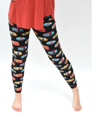 Colorful Fun Camper Print Capri & Full Length Leggings