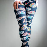 Whale Print Soft Leggings