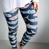 Whale Print Soft Leggings