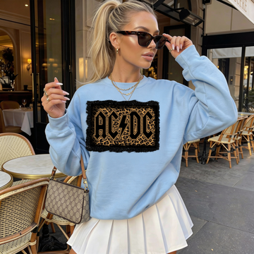 Leopard Ac Dc Sweatshirt