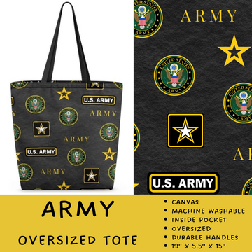 Batch #264 - Travel Collection - Closes 12/31 - ETA - Army Oversized Totes