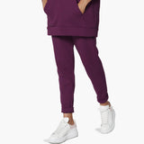 Active Lounge Fleece Drawstring Elastic High Waist Jogger Sweatpants w/ Pockets