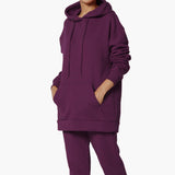Comfy Lounge Drawstring Hoodie Sweatshirt w/ Kangaroo & Tech Pocket