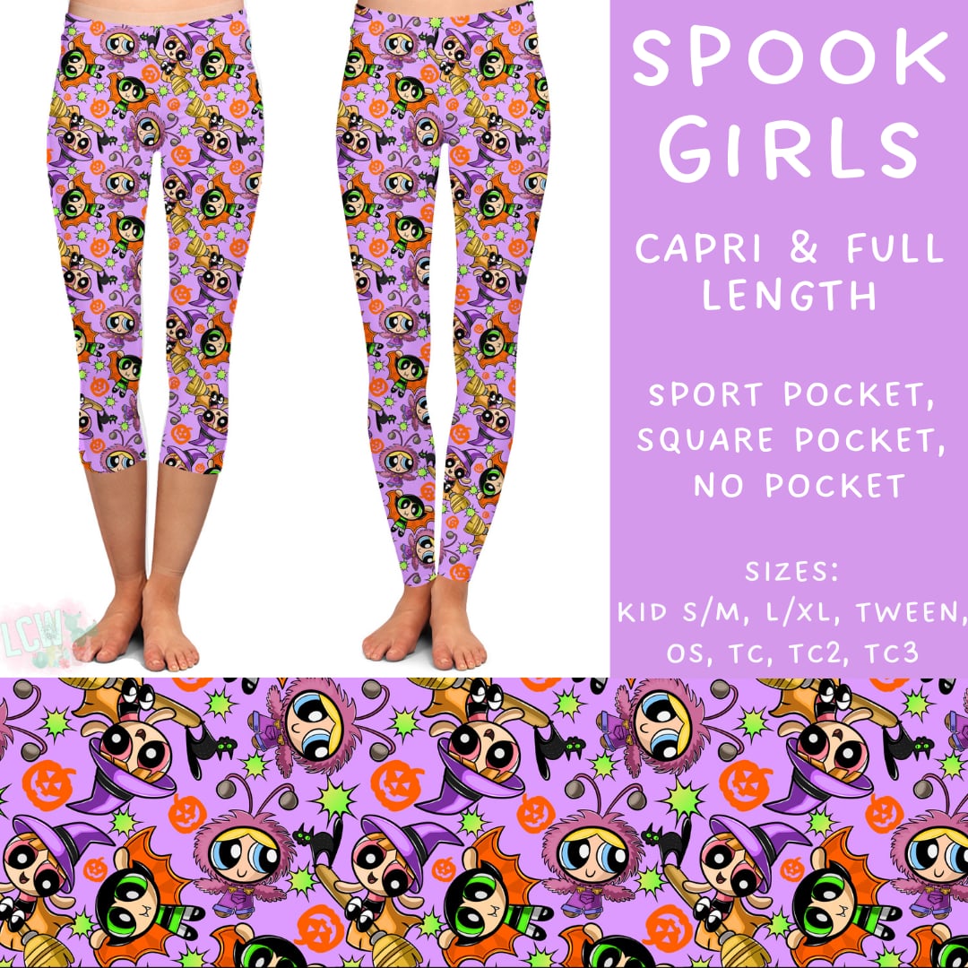 Ready To Ship - Spook Girls Full and Capri Length Leggings