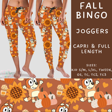 Batch #213 - Character Fall - Closes 10/9 - ETA mid Nov - Fall Bingo Full and Capri Length Joggers