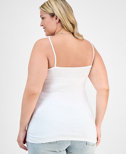 Criss Cross Strap Seamless Cami Top - White