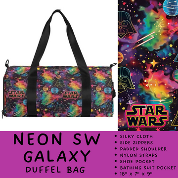 Batch #264 - Travel Collection - Closes 12/31 - ETA - Neon SW Galaxy Duffel Bag