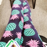 Teal Pineapple Print Leggings
