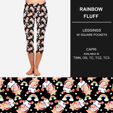 Rainbow Fluff Capri Soft Leggings W/ Pockets