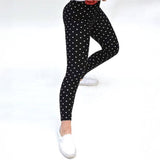 Polka Dot Print Yoga Band Leggings