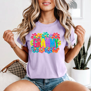 Painted Floral Grammy Tshirt
