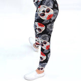 Rose Sugar Skull Soft Leggings