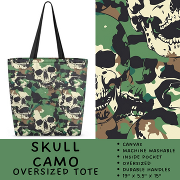 Batch #264 - Travel Collection - Closes 12/31 - ETA - Skull Camo Oversized Totes