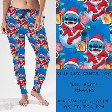 Ready To Ship - Blue Guy Santa Joggers