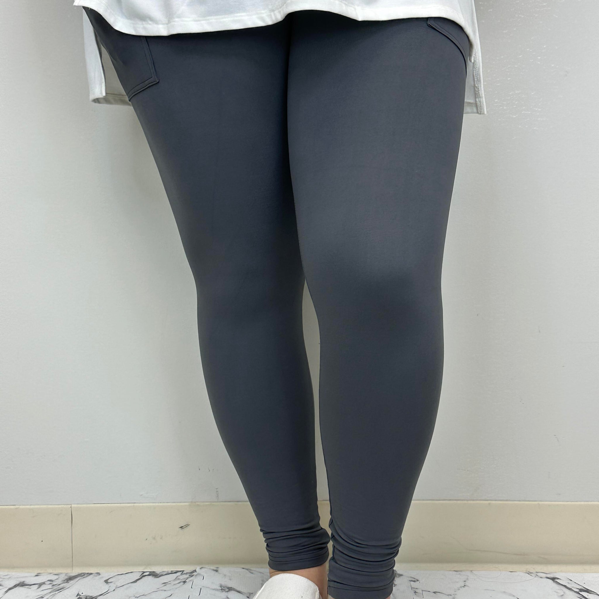Charcoal Gray Leggings w/ Pockets