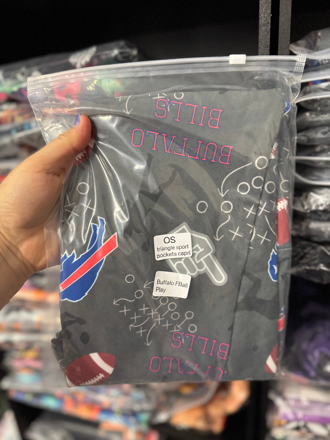 Ready To Ship - Buffalo Fball Play Full and Capri OS & TC, Full Length TC2 Square Pocket
