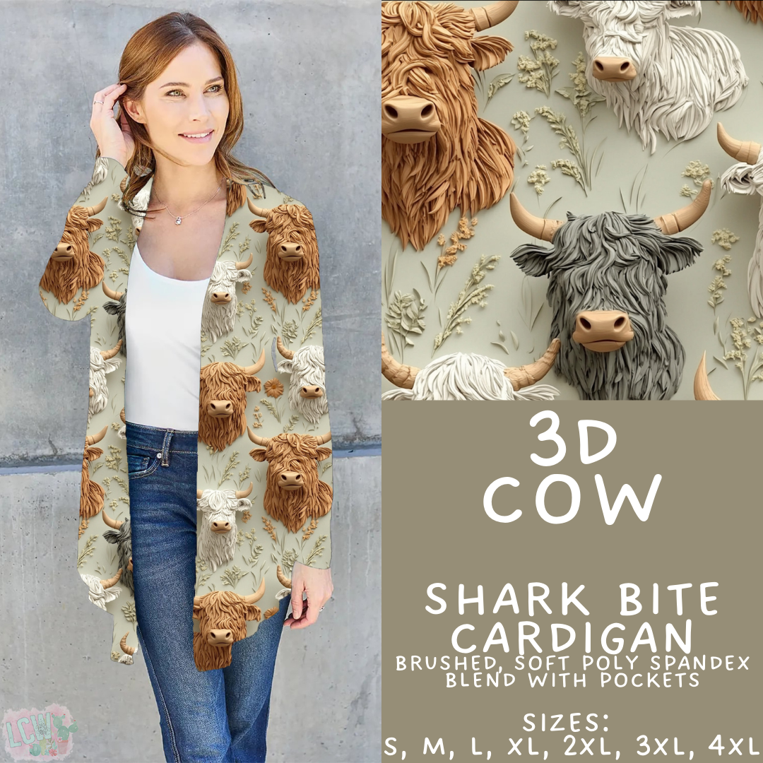 Batch #462 - Fun Run 17 - Closes 12/10 - ETA late Jan - 3D Cow Cardigan