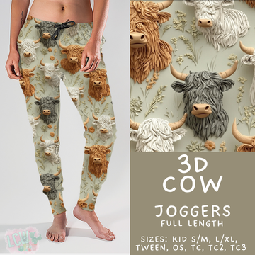 Batch #462 - Fun Run 17 - Closes 12/10 - ETA late Jan - 3D Cow Joggers