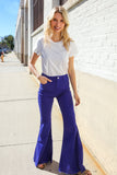 All You Need Sapphire High Waist Flare Leg Denim Jeans