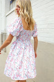 Lock Eyes Cream Floral Print Sweetheart Neck Fit & Flare Dress