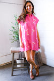 In A Pink Martini Mood Sequin T Shirt Dress