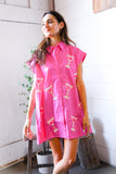 In A Pink Martini Mood Sequin T Shirt Dress