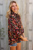 Evening Sunset Scribble Button Down Blouse
