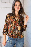 Apple Cider Patchwork Print Blouse