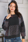 Lazy Daisies Charcoal Pullover